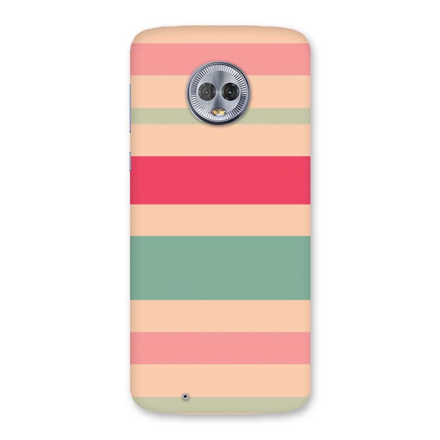 Pastel Stripes Vintage Back Case for Moto G6