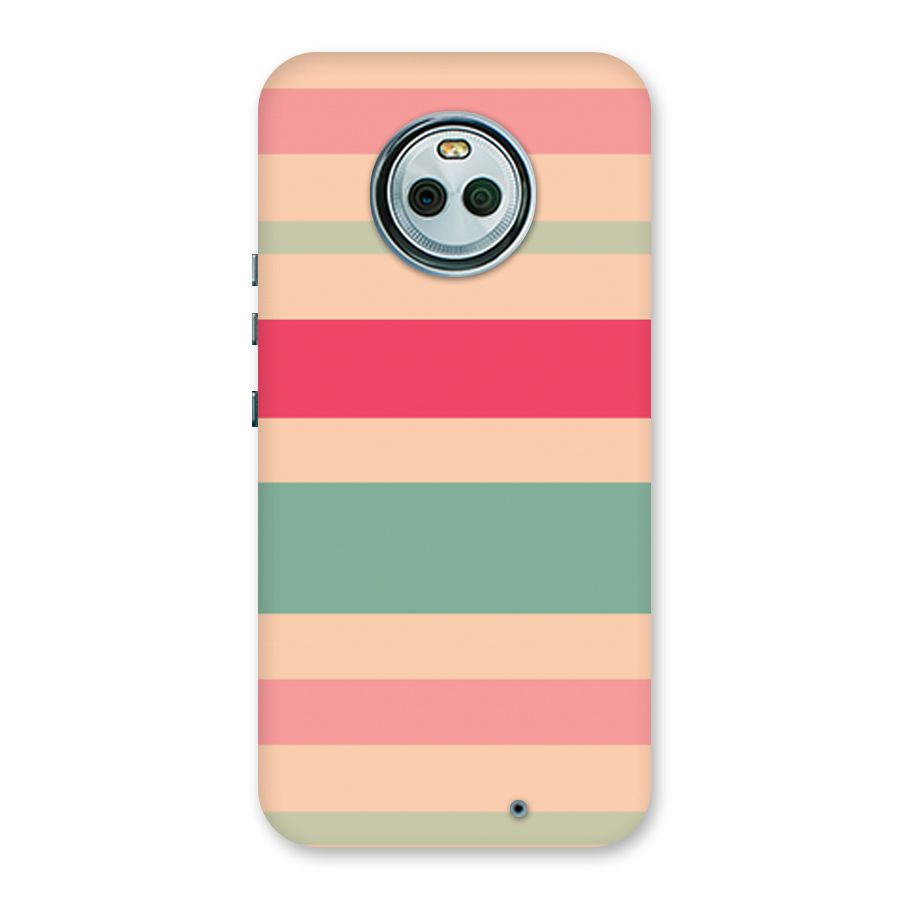 Pastel Stripes Vintage Back Case for Moto X4