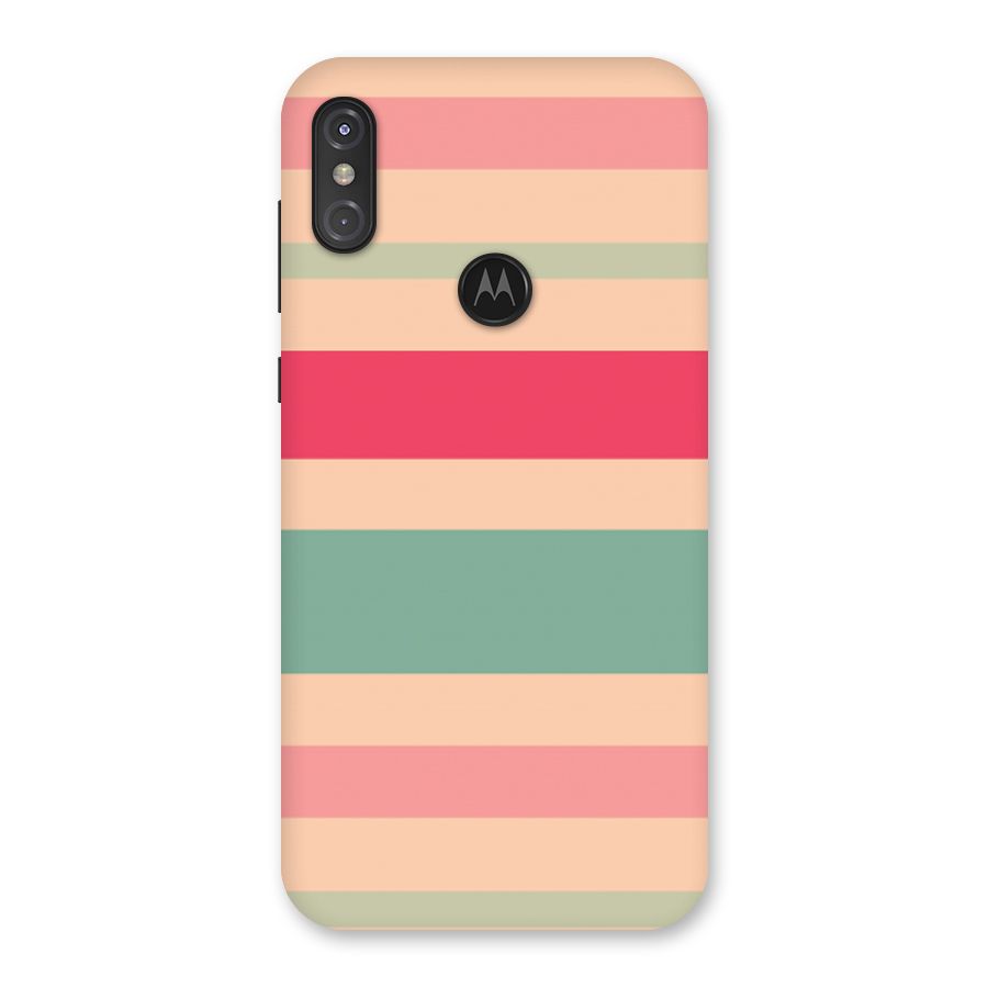 Pastel Stripes Vintage Back Case for Motorola One Power