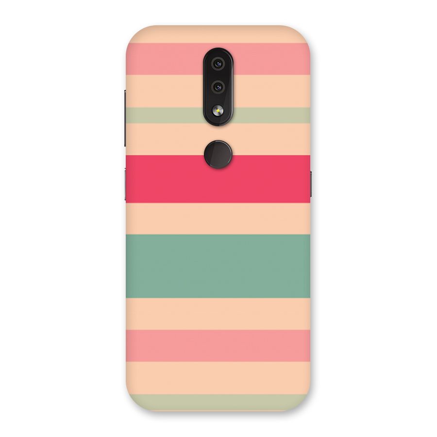 Pastel Stripes Vintage Back Case for Nokia 4.2