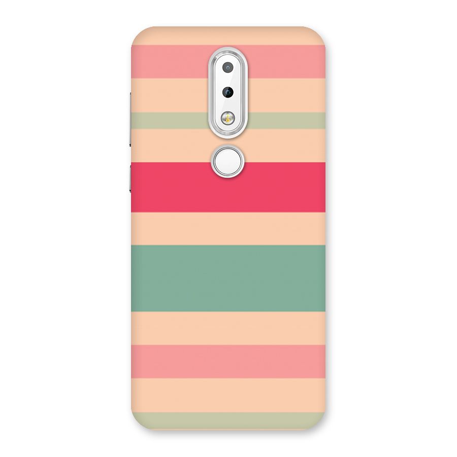 Pastel Stripes Vintage Back Case for Nokia 6.1 Plus