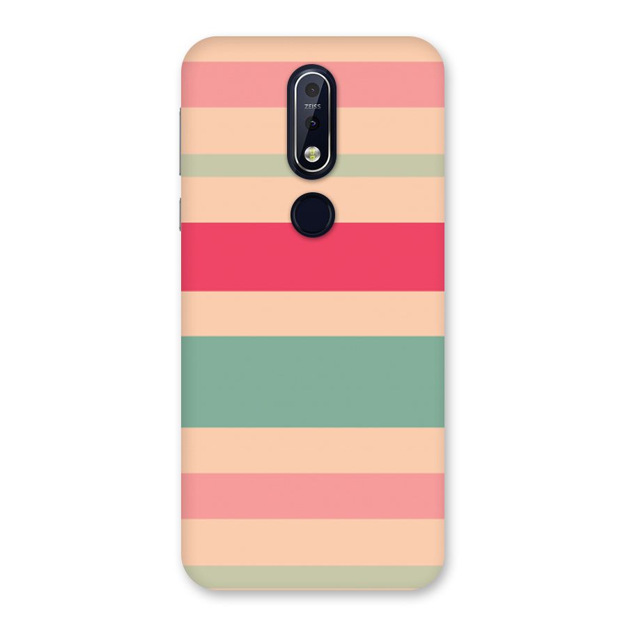 Pastel Stripes Vintage Back Case for Nokia 7.1
