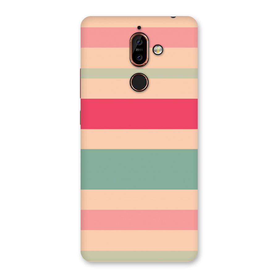 Pastel Stripes Vintage Back Case for Nokia 7 Plus