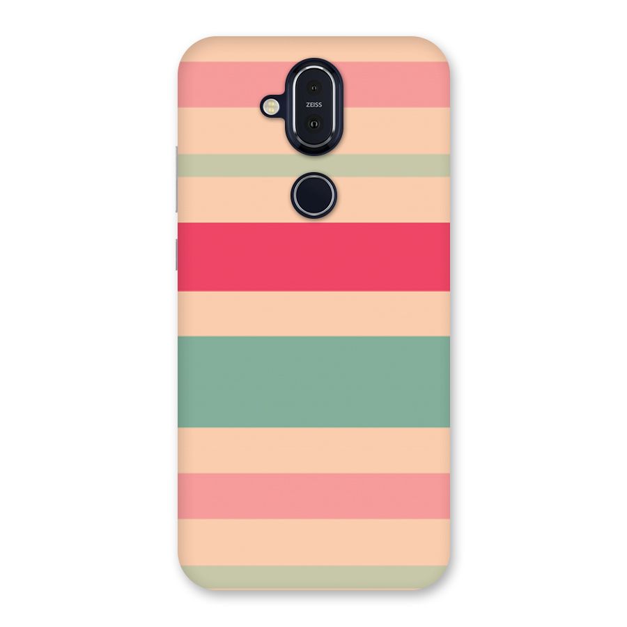 Pastel Stripes Vintage Back Case for Nokia 8.1
