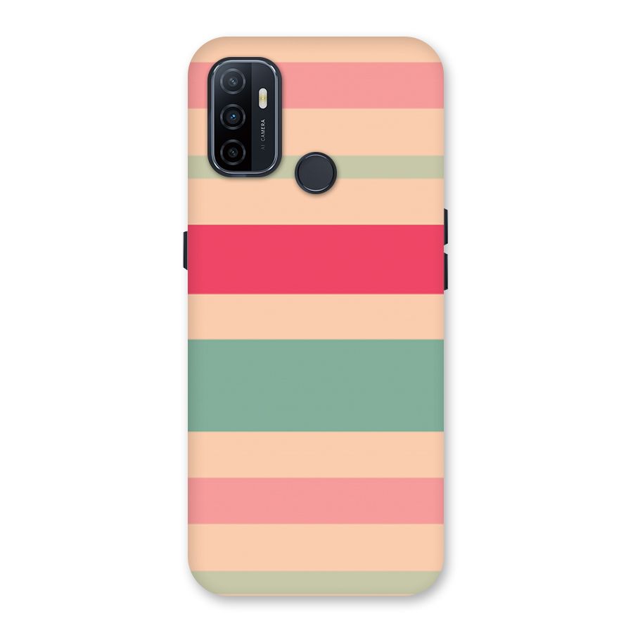 Pastel Stripes Vintage Back Case for Oppo A32