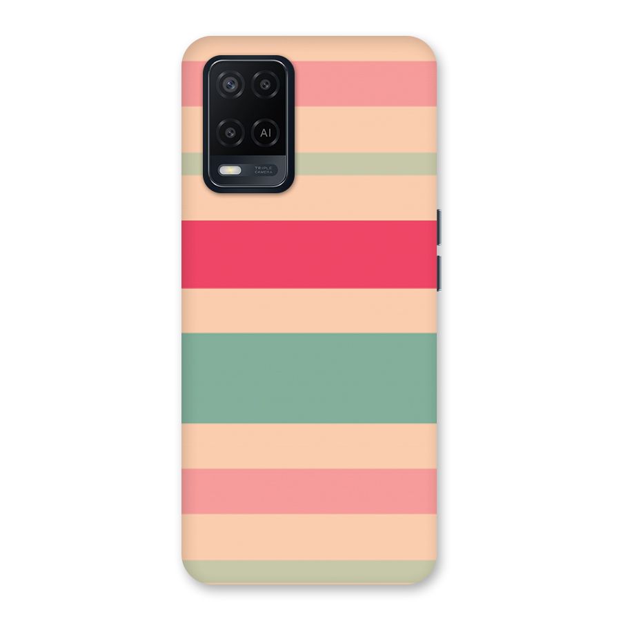 Pastel Stripes Vintage Back Case for Oppo A54