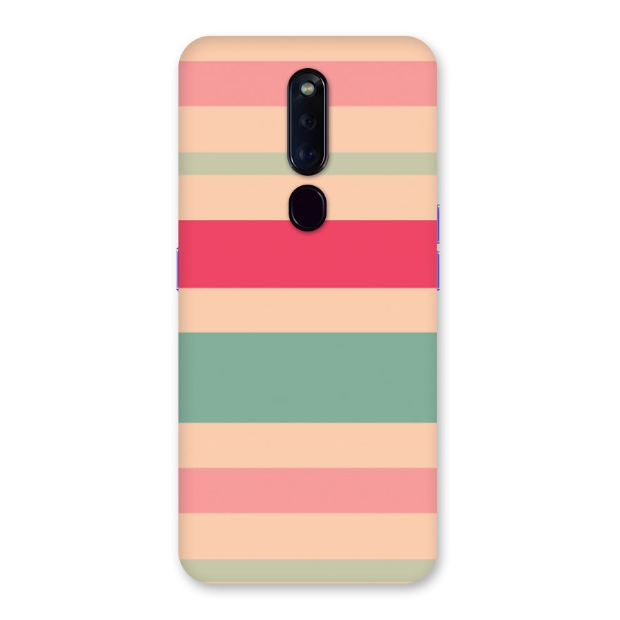 Pastel Stripes Vintage Back Case for Oppo F11 Pro
