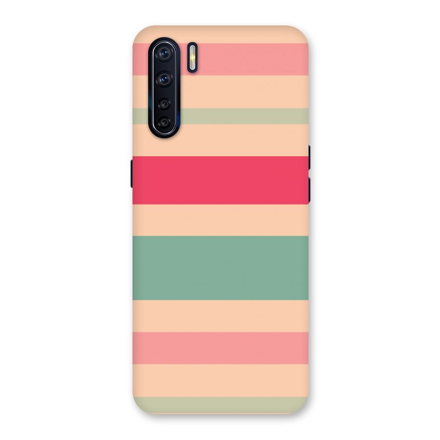 Pastel Stripes Vintage Back Case for Oppo F15