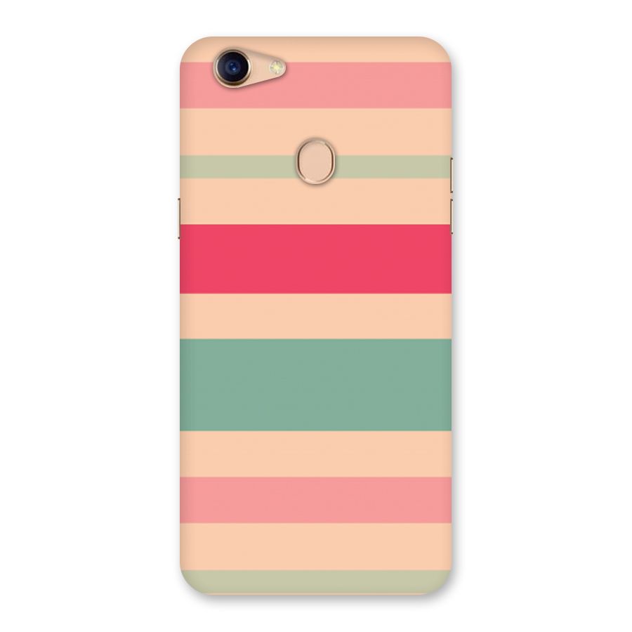 Pastel Stripes Vintage Back Case for Oppo F5 Youth