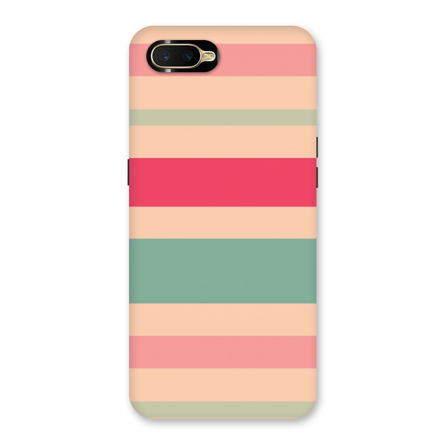 Pastel Stripes Vintage Back Case for Oppo K1