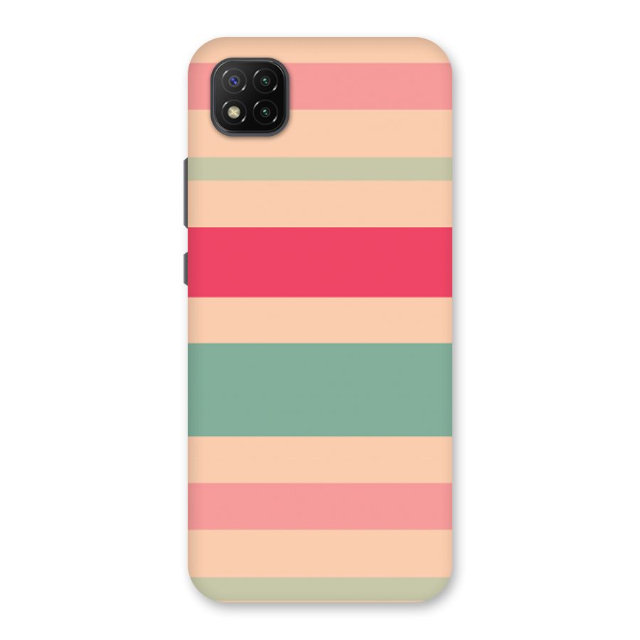 Pastel Stripes Vintage Back Case for Poco C3