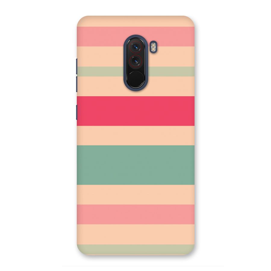 Pastel Stripes Vintage Back Case for Poco F1