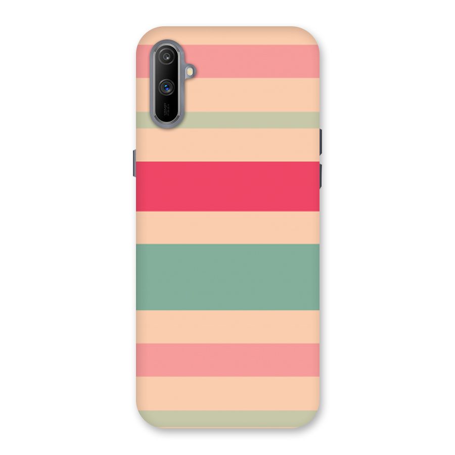 Pastel Stripes Vintage Back Case for Realme C3