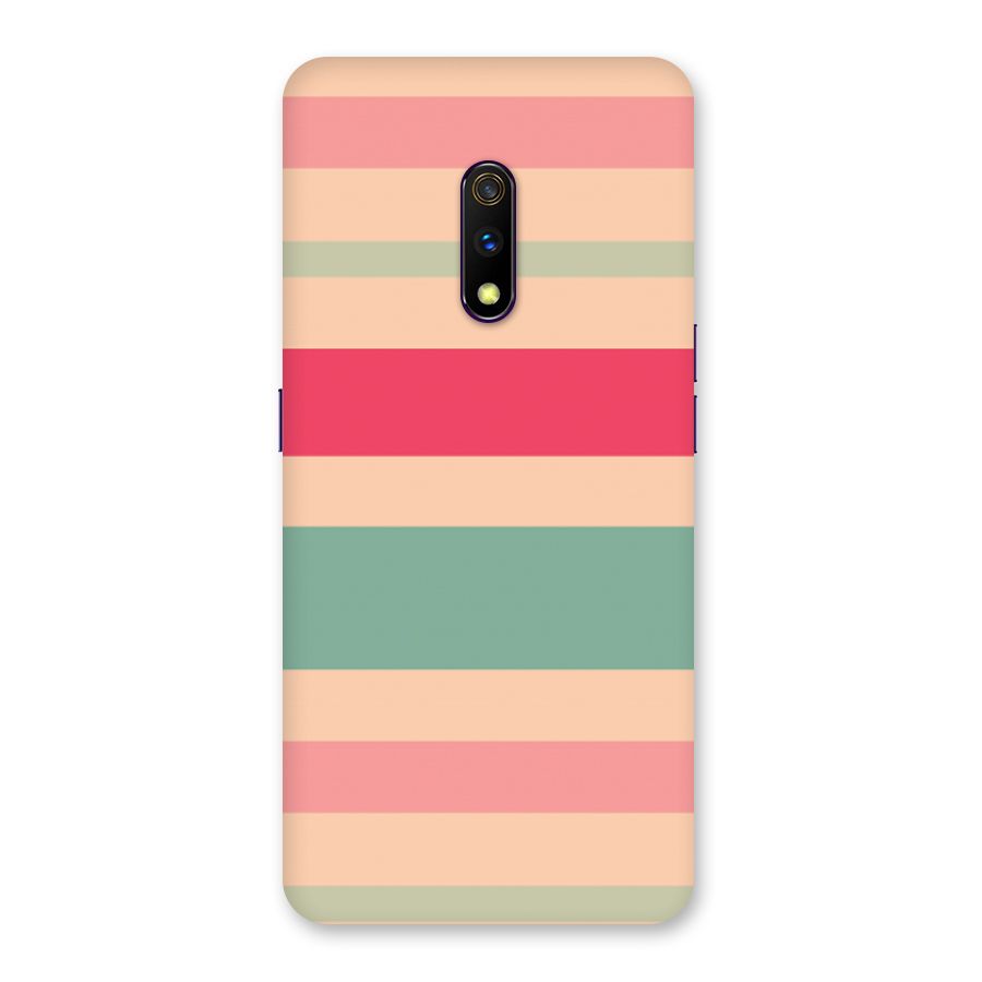 Pastel Stripes Vintage Back Case for Realme X