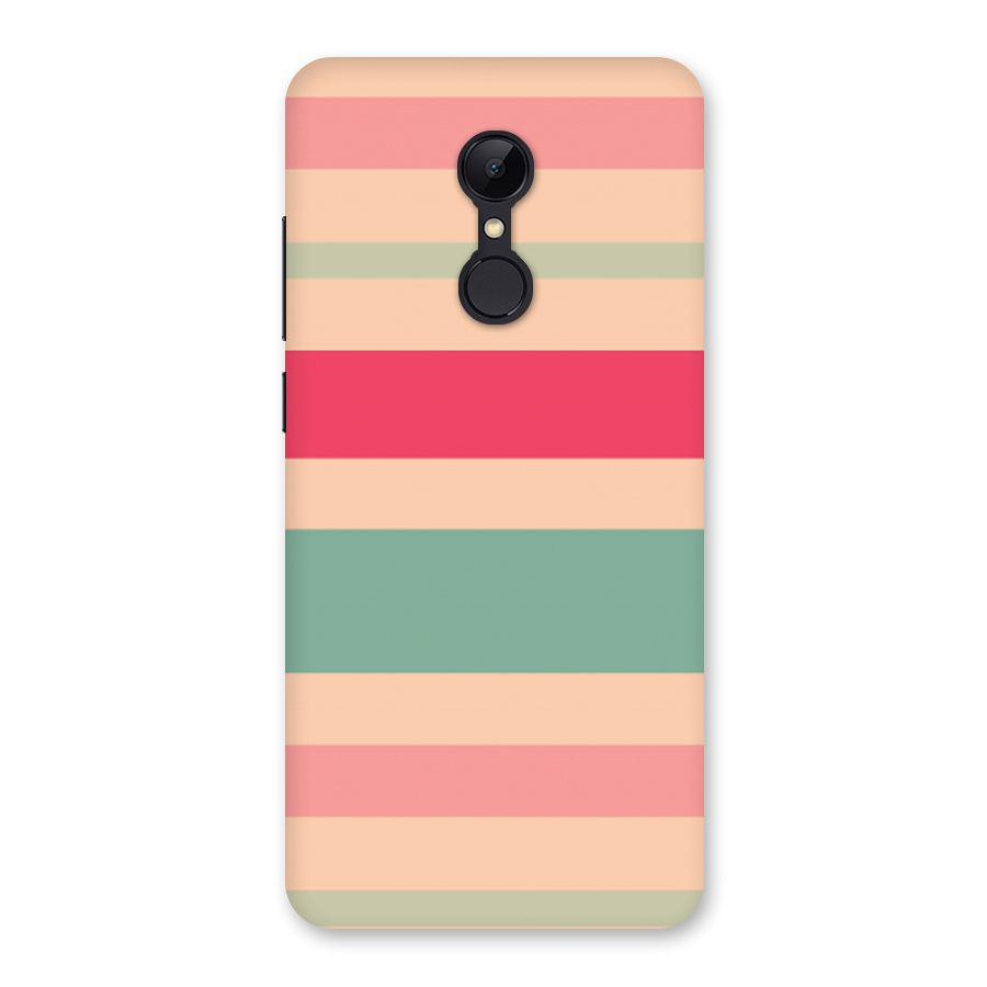 Pastel Stripes Vintage Back Case for Redmi 5