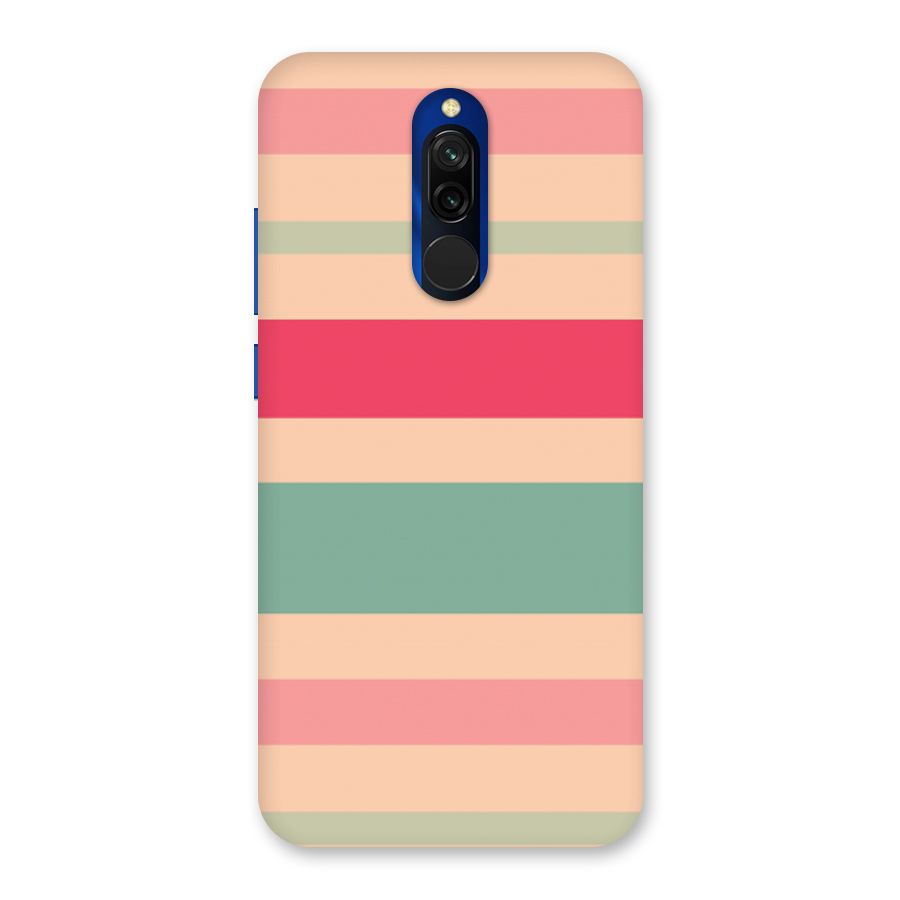 Pastel Stripes Vintage Back Case for Redmi 8