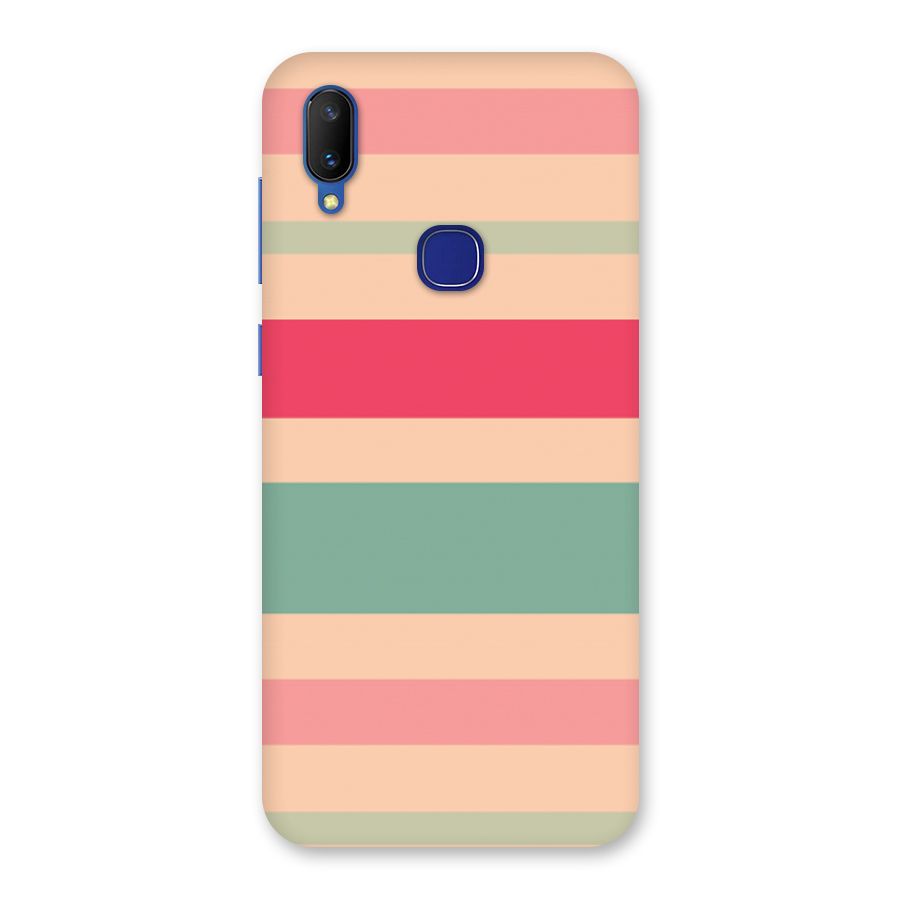 Pastel Stripes Vintage Back Case for Vivo V11