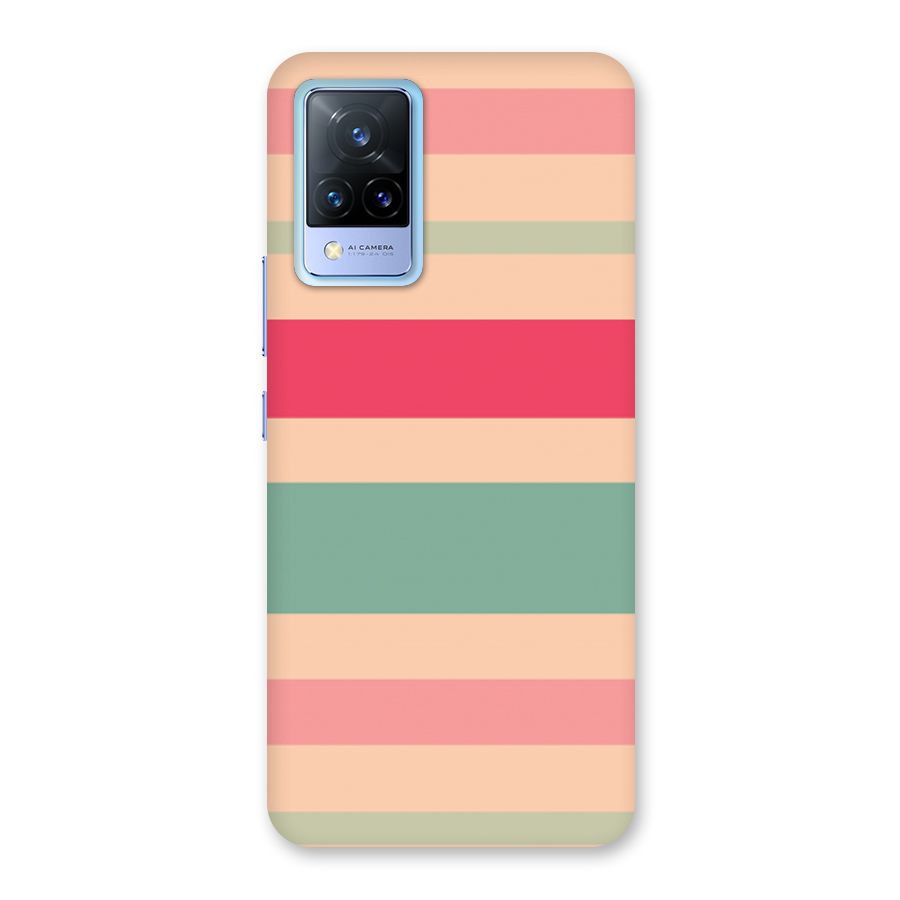 Pastel Stripes Vintage Back Case for Vivo V21 5G