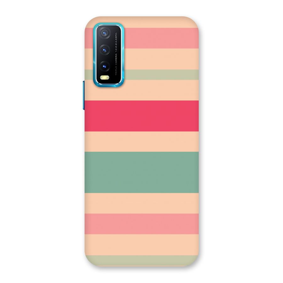 Pastel Stripes Vintage Back Case for Vivo Y20