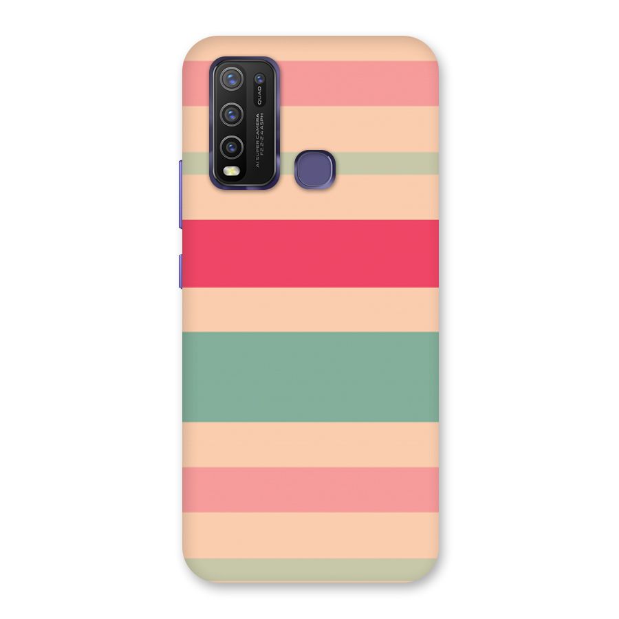 Pastel Stripes Vintage Back Case for Vivo Y30