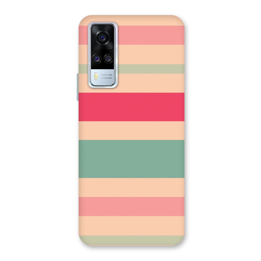 Pastel Stripes Vintage Back Case for Vivo Y31