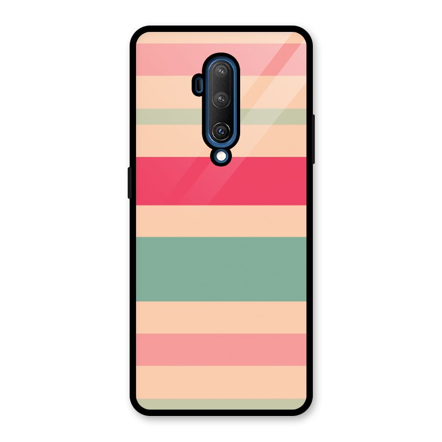Pastel Stripes Vintage Glass Back Case for OnePlus 7T Pro