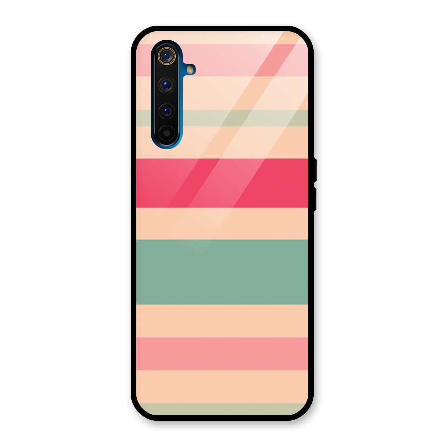 Pastel Stripes Vintage Glass Back Case for Realme 6 Pro