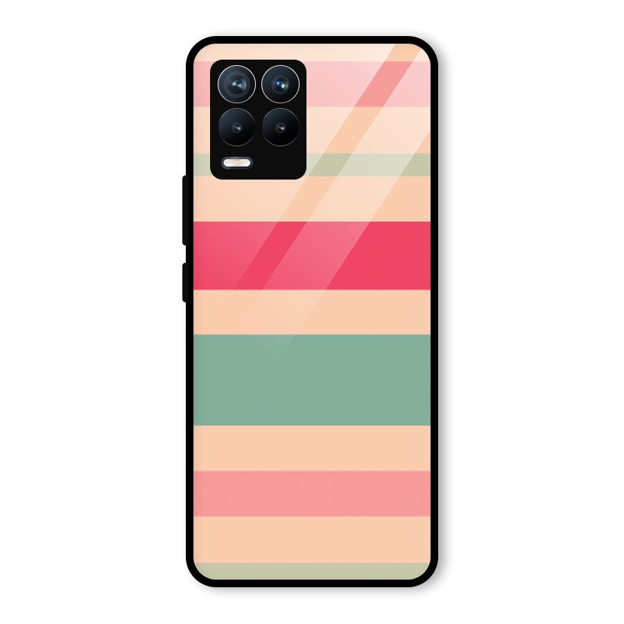 Pastel Stripes Vintage Glass Back Case for Realme 8 Pro