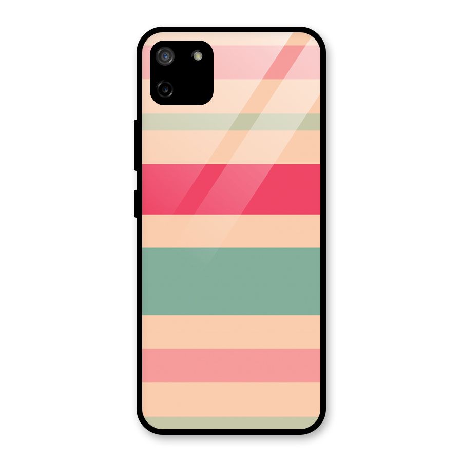 Pastel Stripes Vintage Glass Back Case for Realme C11
