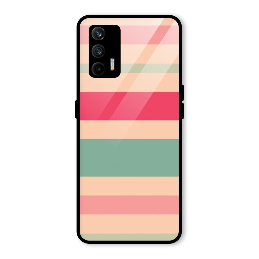 Pastel Stripes Vintage Glass Back Case for Realme GT 5G