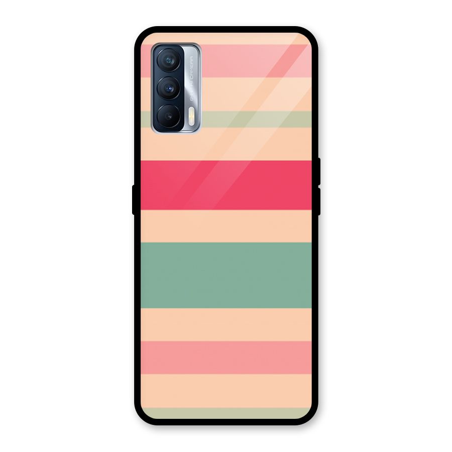 Pastel Stripes Vintage Glass Back Case for Realme X7