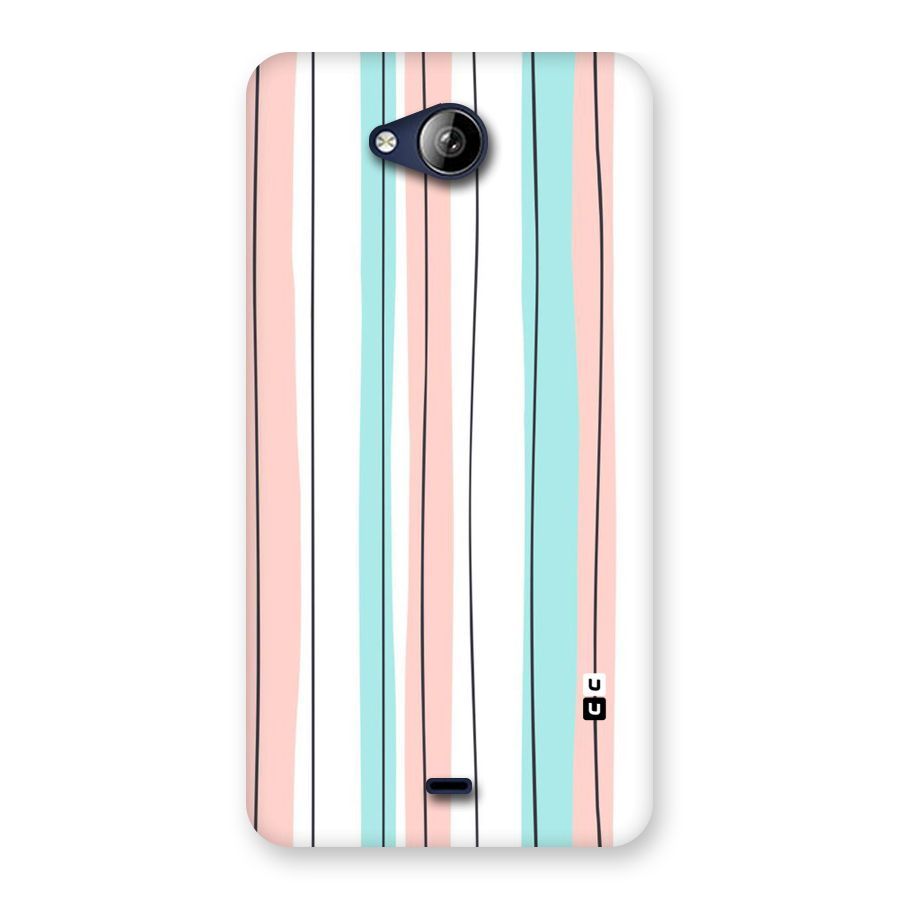 Pastel Tri Stripes Back Case for Canvas Play Q355