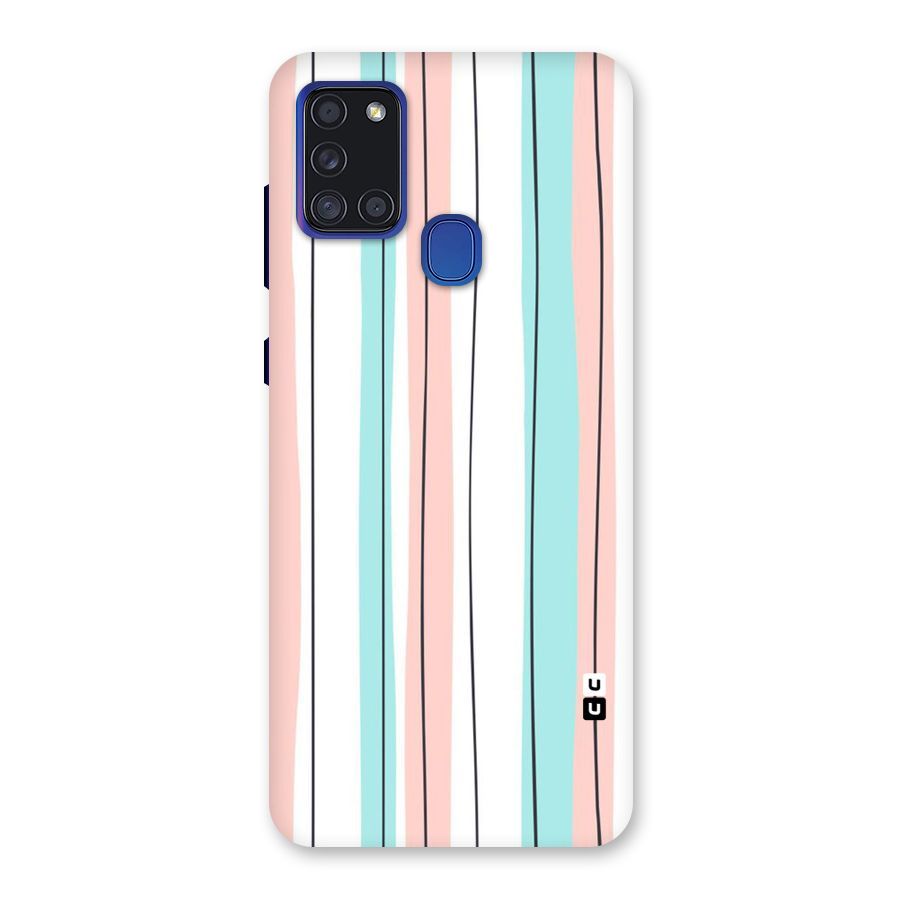 Pastel Tri Stripes Back Case for Galaxy A21s