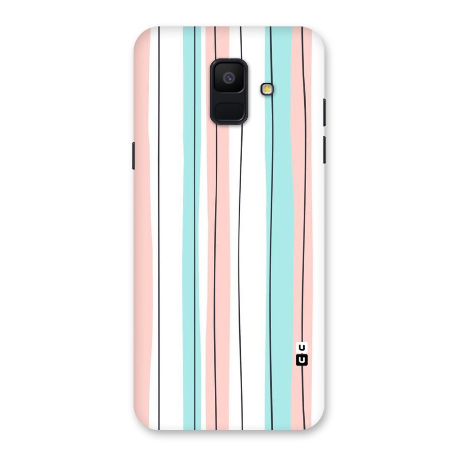 Pastel Tri Stripes Back Case for Galaxy A6 (2018)