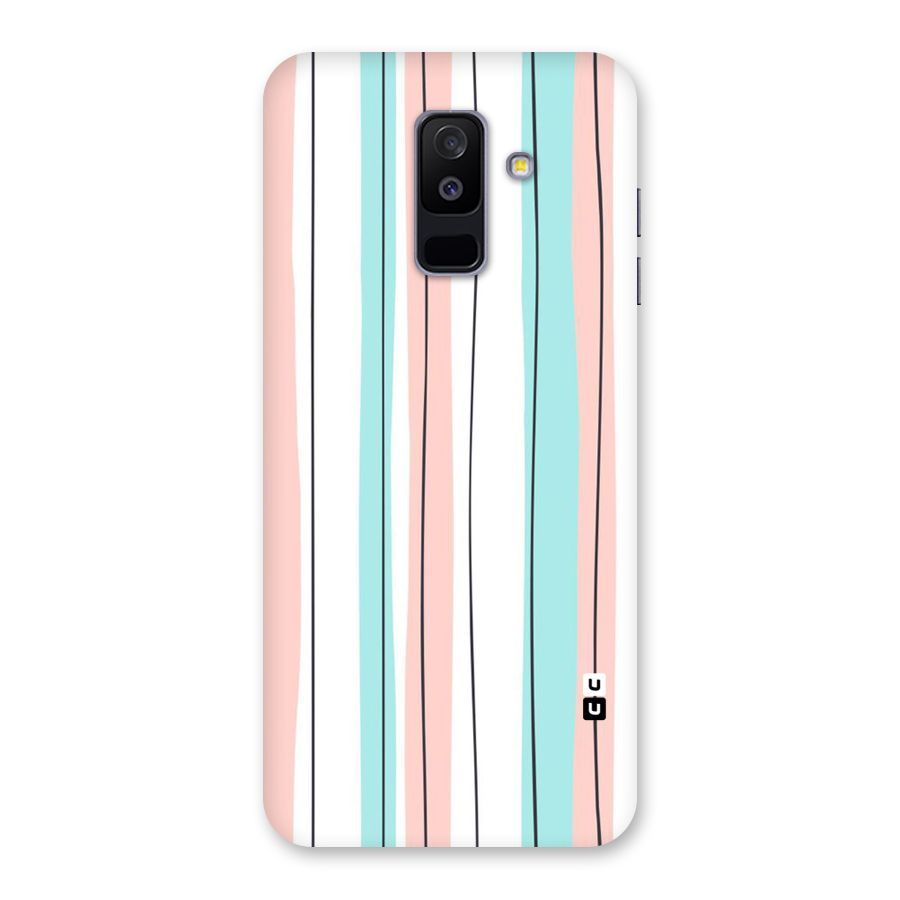 Pastel Tri Stripes Back Case for Galaxy A6 Plus