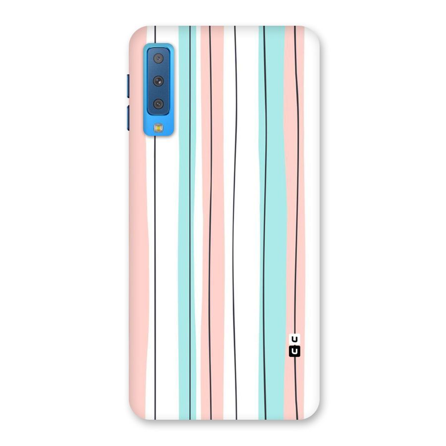Pastel Tri Stripes Back Case for Galaxy A7 (2018)