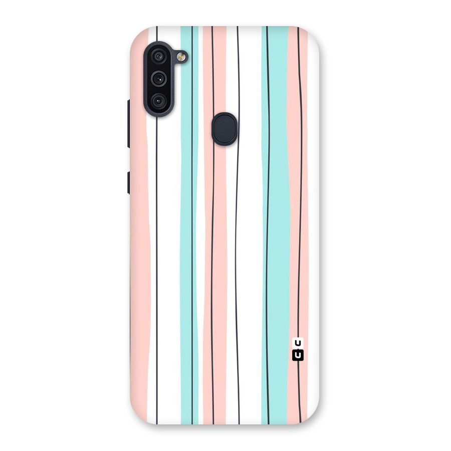 Pastel Tri Stripes Back Case for Galaxy M11