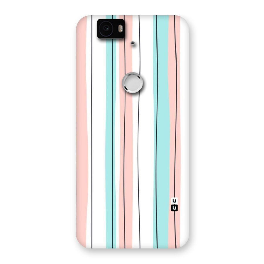 Pastel Tri Stripes Back Case for Google Nexus-6P