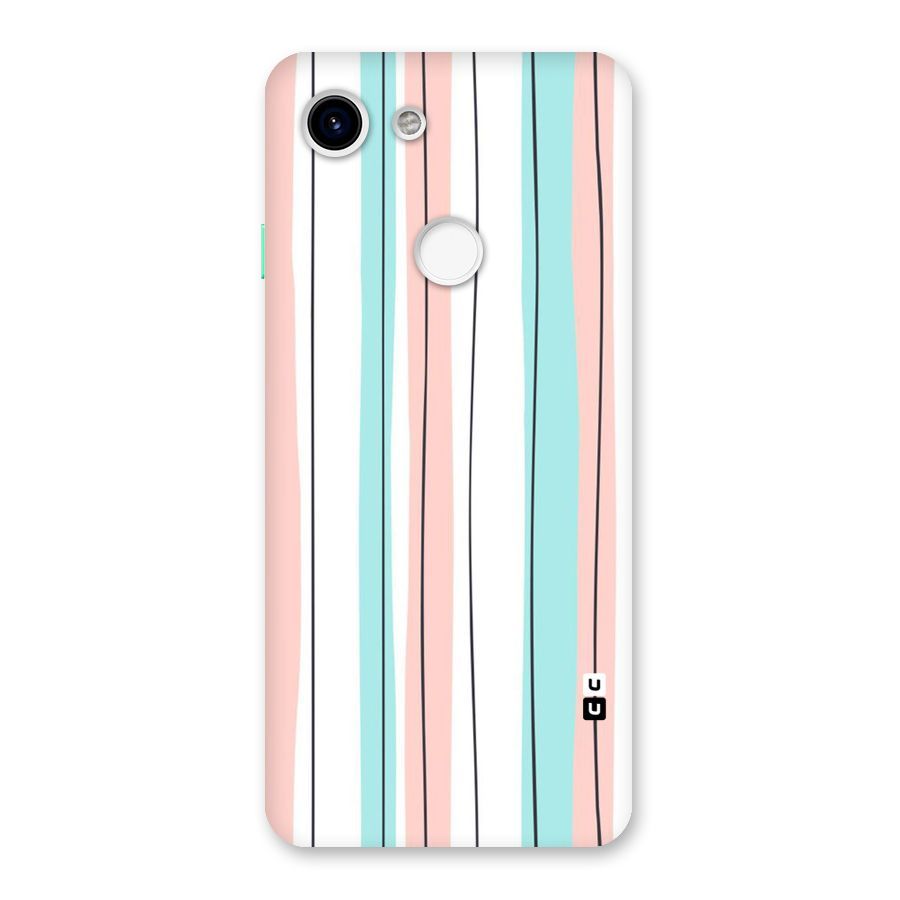 Pastel Tri Stripes Back Case for Google Pixel 3