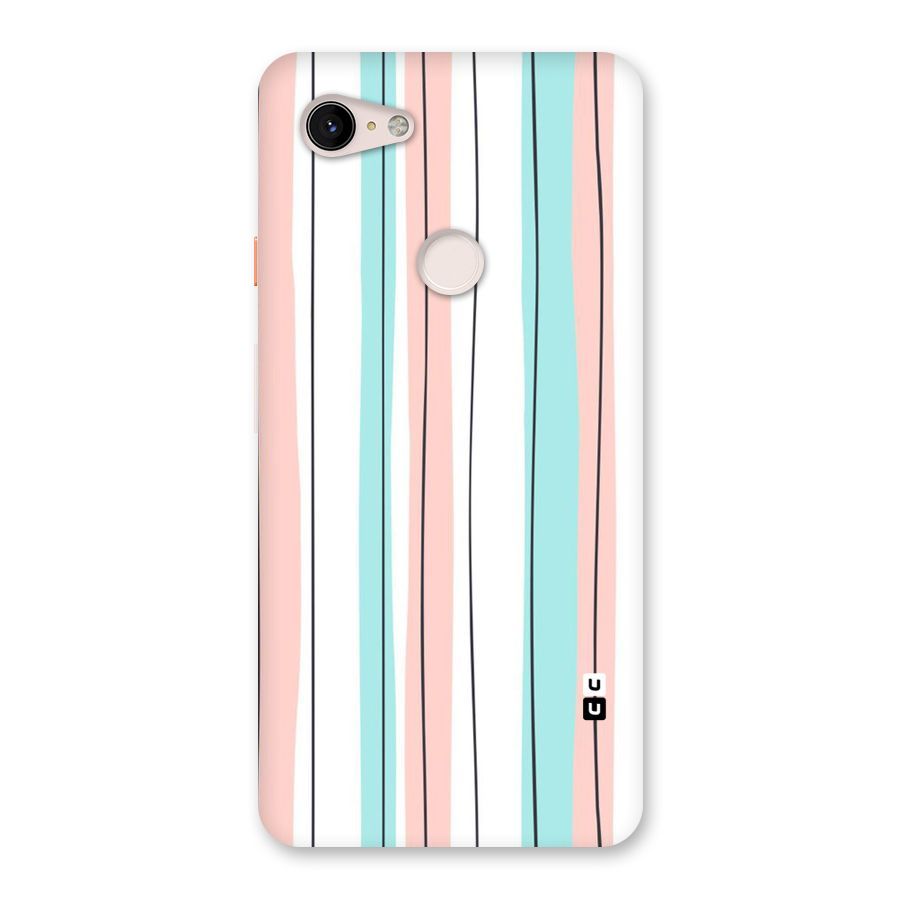 Pastel Tri Stripes Back Case for Google Pixel 3 XL