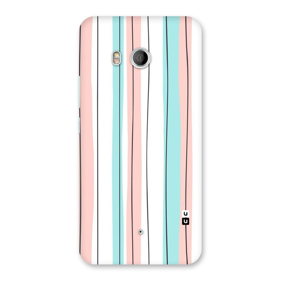 Pastel Tri Stripes Back Case for HTC U11
