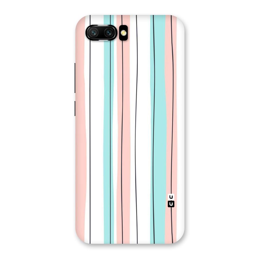 Pastel Tri Stripes Back Case for Honor 10