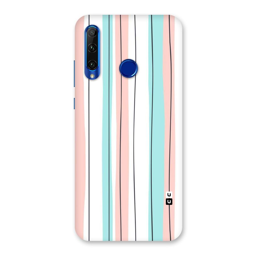 Pastel Tri Stripes Back Case for Honor 20i