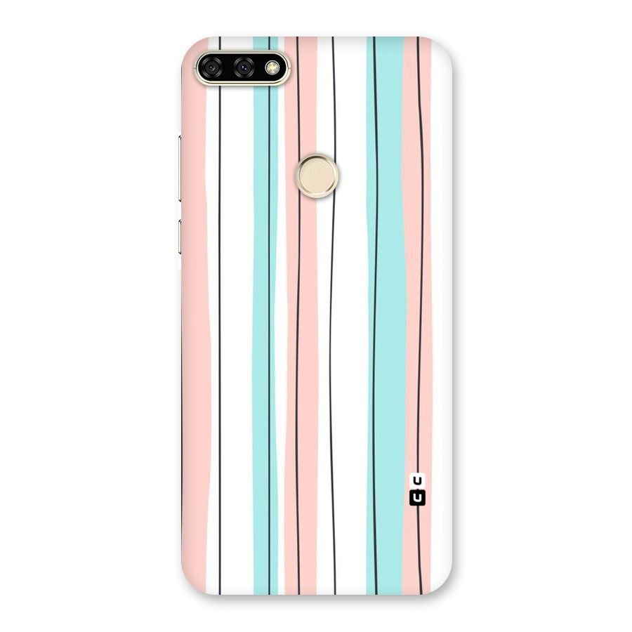 Pastel Tri Stripes Back Case for Honor 7A