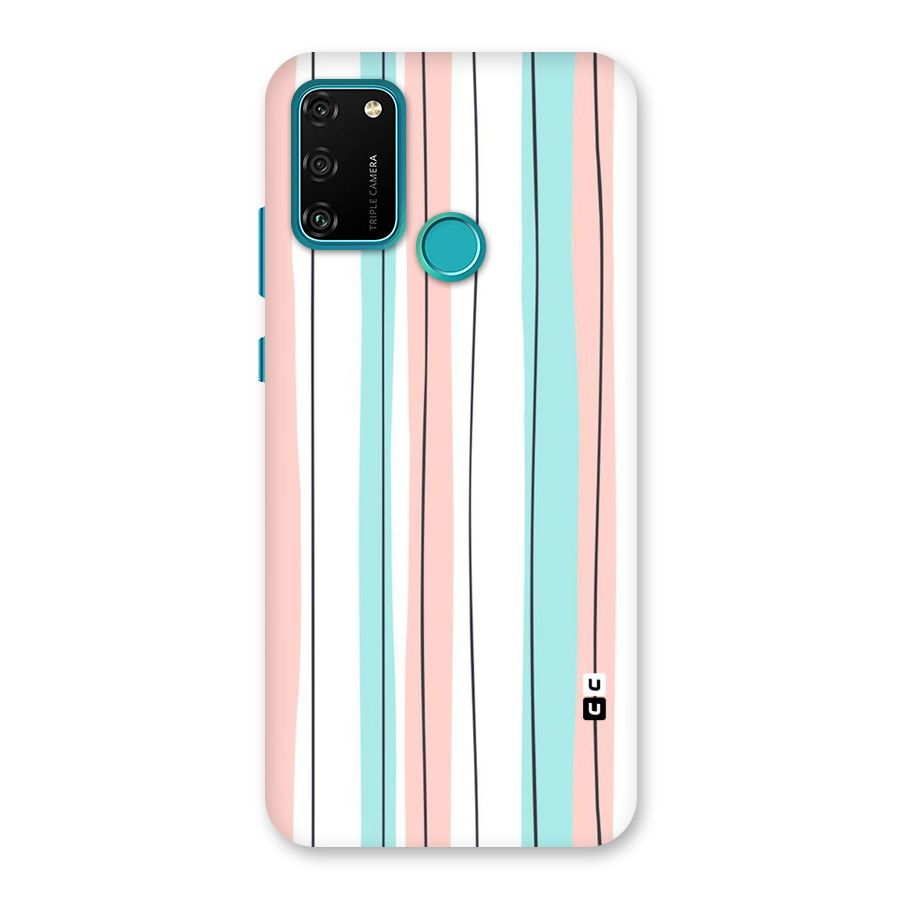 Pastel Tri Stripes Back Case for Honor 9A