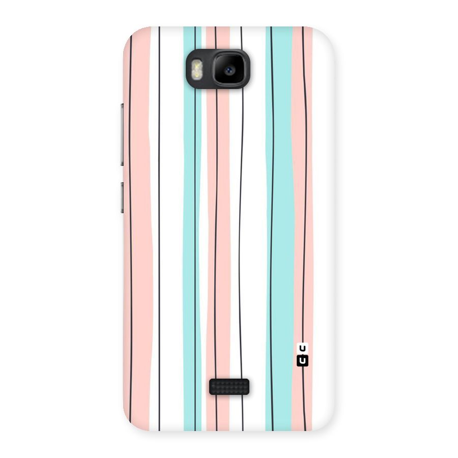 Pastel Tri Stripes Back Case for Honor Bee