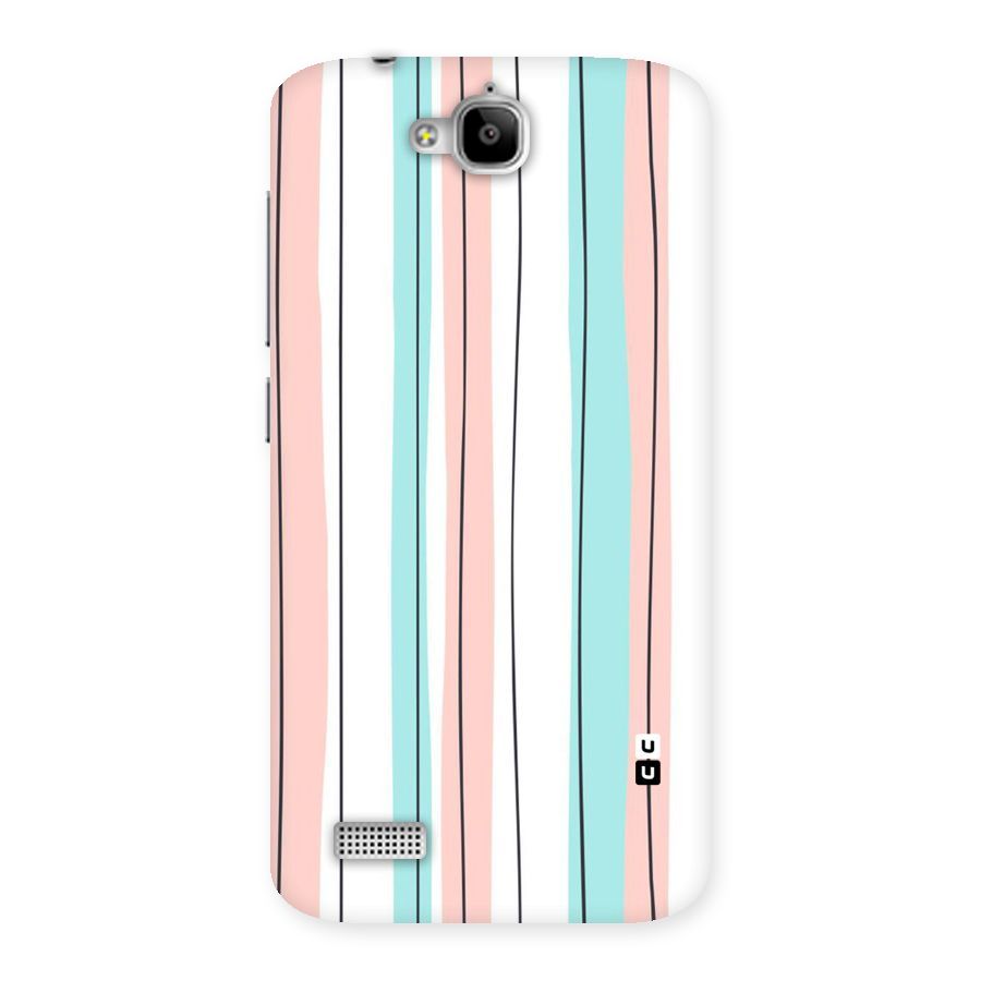 Pastel Tri Stripes Back Case for Honor Holly