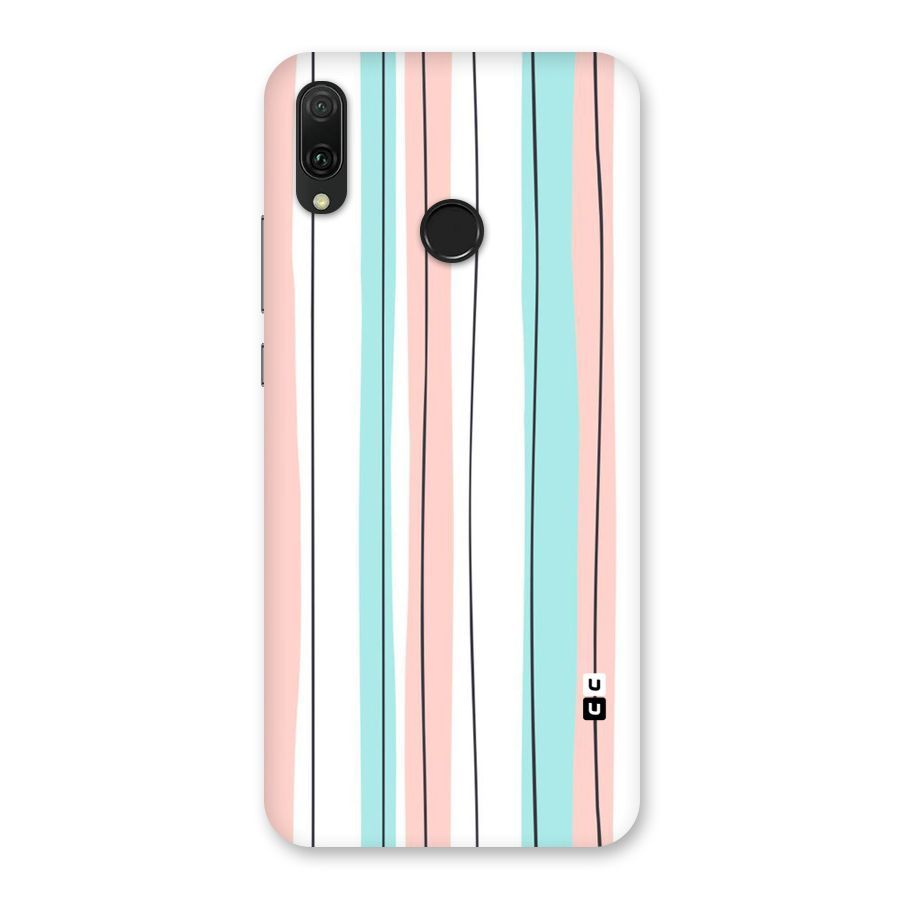 Pastel Tri Stripes Back Case for Huawei Y9 (2019)