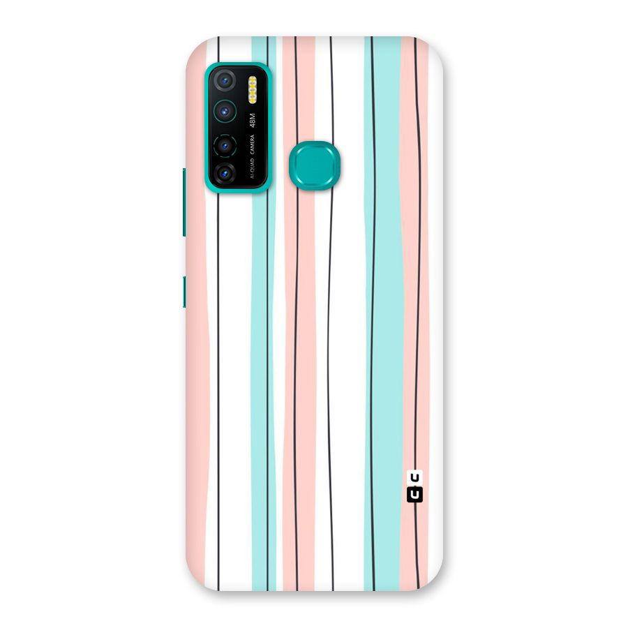 Pastel Tri Stripes Back Case for Infinix Hot 9 Pro