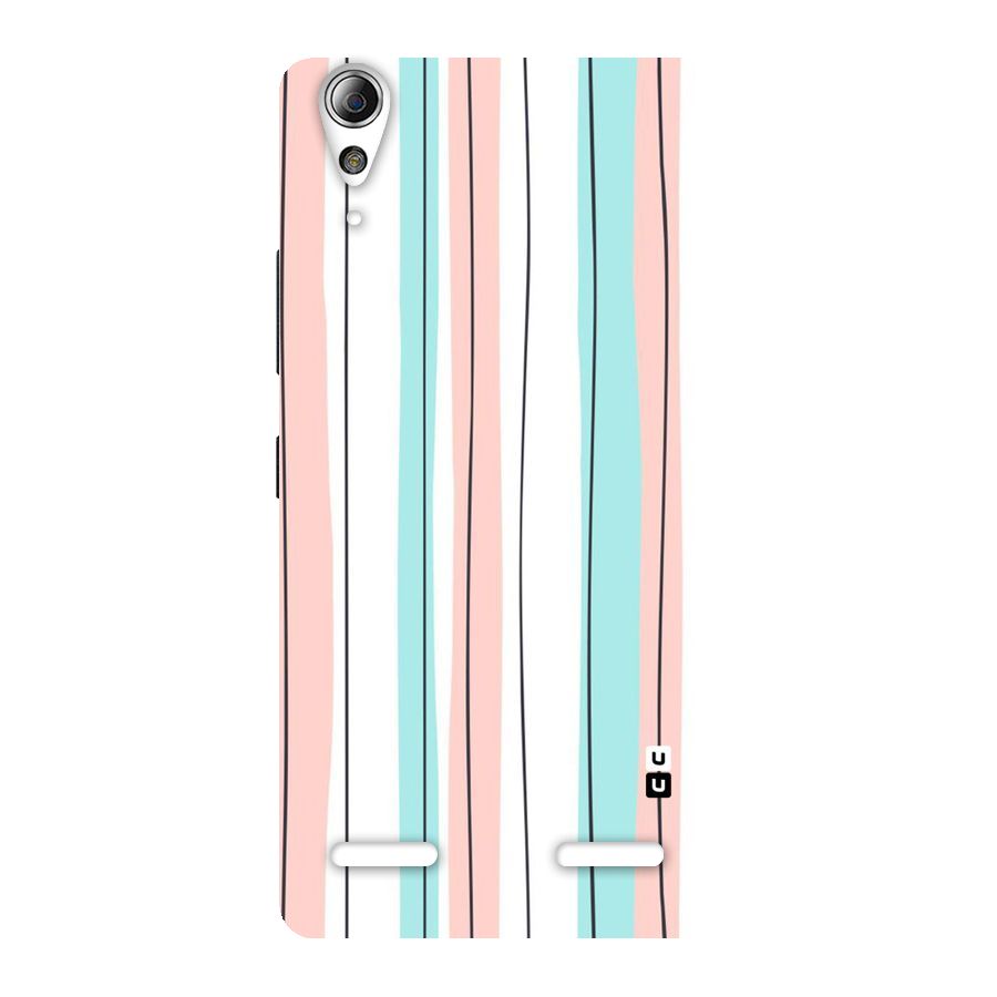 Pastel Tri Stripes Back Case for Lenovo A6000 Plus